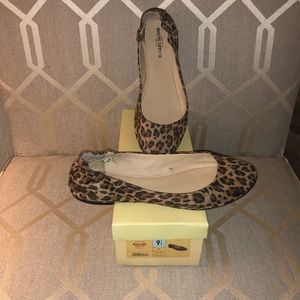 Leopard print flats